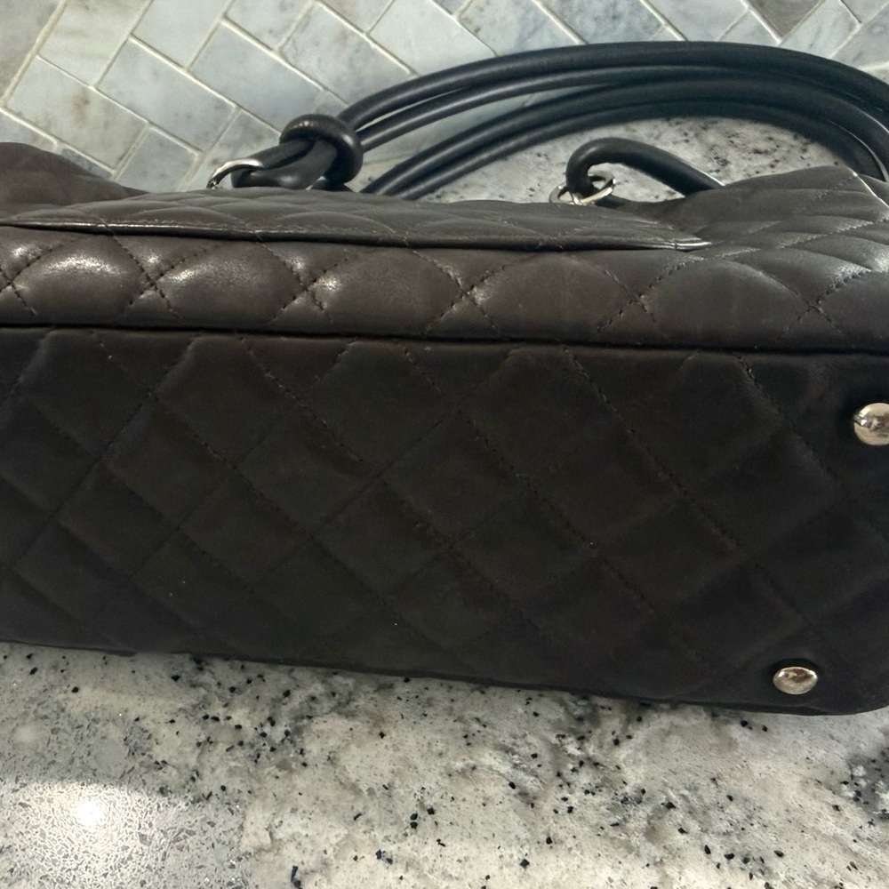 Chanel CC Chocolate Quilted Cambon Ligne Bowler Shoulder Bag - Picture 7 of 16